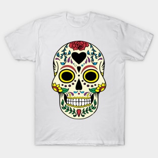 Skull dia de los muertos halloween T-Shirt